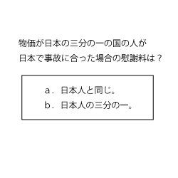 外国人の事故と慰謝料