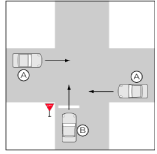 一時停止義務違反車の修正例