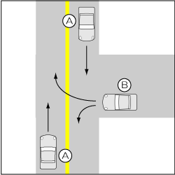 路 優先 字 t T字路交差点での左折車同士や右折車と左折車の事故の過失割合